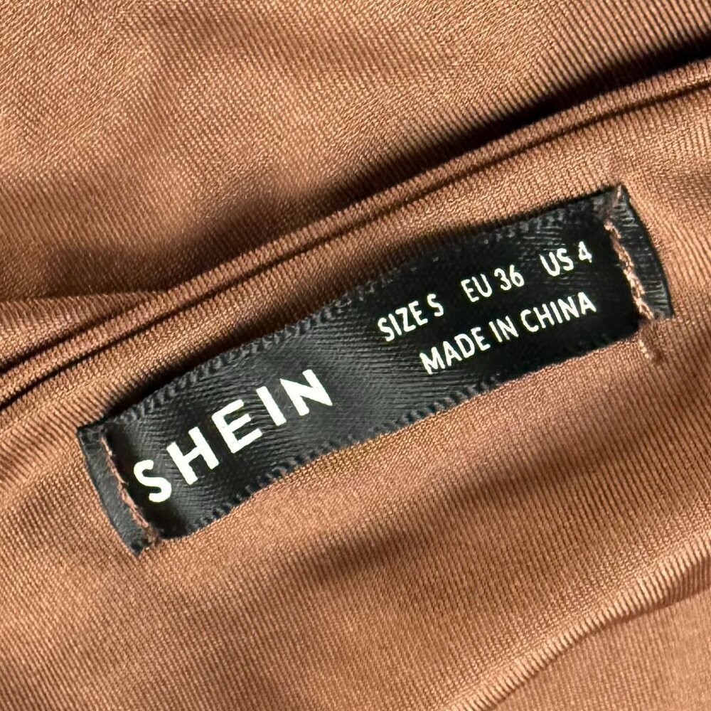 SHEIN | Mini Dress | Small | Brown | High Stretch Backless Bodycon - Picture 4 of 7